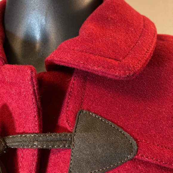 Gap Women’s Dark Red Wool Coat & Jacket with Toggle Buttons and Zipper Size : S - Picture 10 of 12